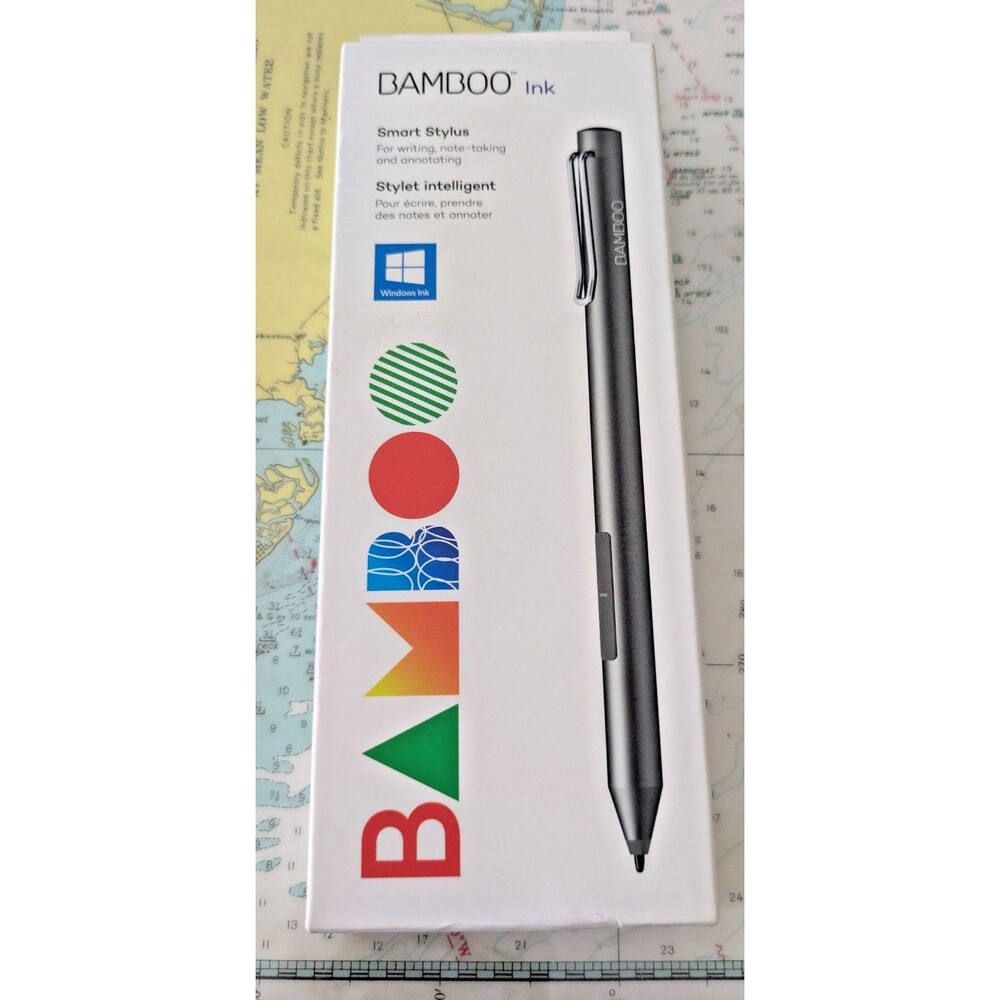 Wacom Bamboo Ink Smart Stylus 2nd Gen Gray CS323AG0A for Windows 10 Pen